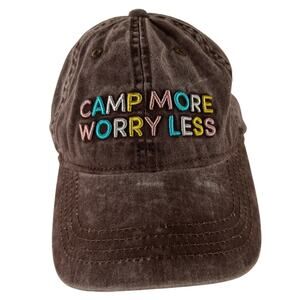 Time and Tru Brand Women's Camp More Worry Less Baseball Cap - Adult